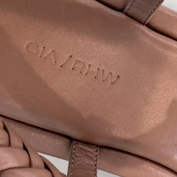 NEW GIA BORGHINI x RHW Flat Hazelnut (Nude/Tan) Leather Thong Sandal Size 37 - Picture 11 of 12